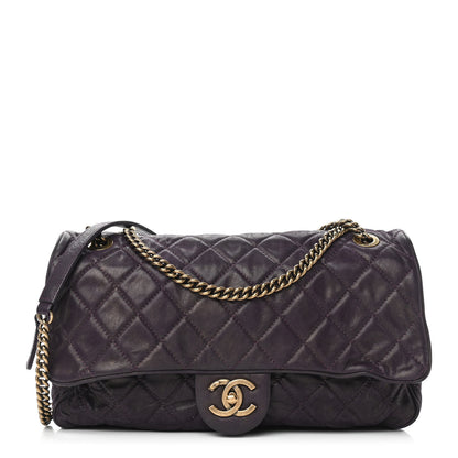 Chanel Iridescent Calfskin Quilted Large Shiva Flap Purple 1 of 11