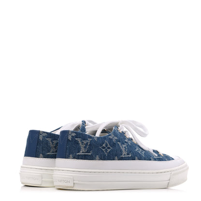 Louis Vuitton Denim Monogram Stellar Sneakers 37.5 Bleu Jeans Blue 4 of 16