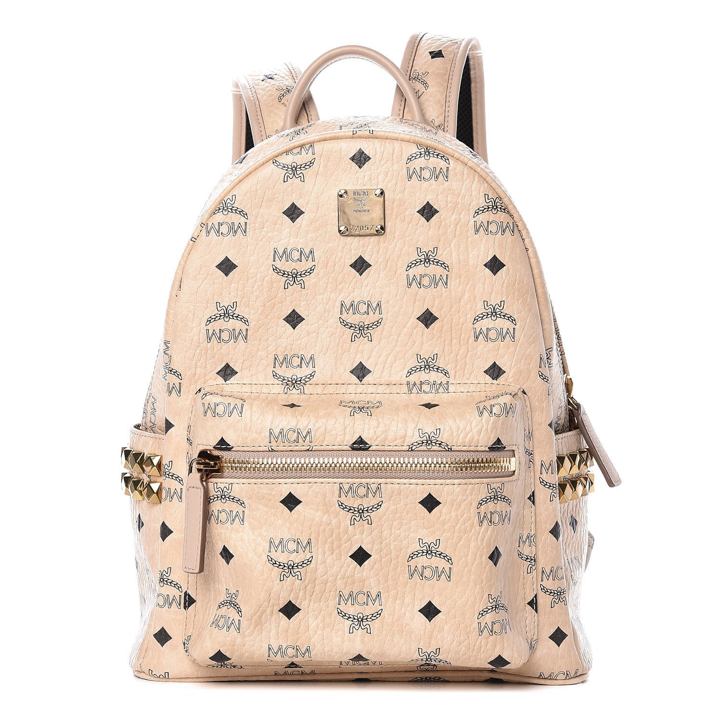 Visetos Small Side Stud Stark Backpack Beige