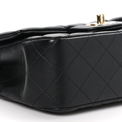 Chanel Lambskin Quilted Mini Top Handle Rectangular Flap Black 9 of 11