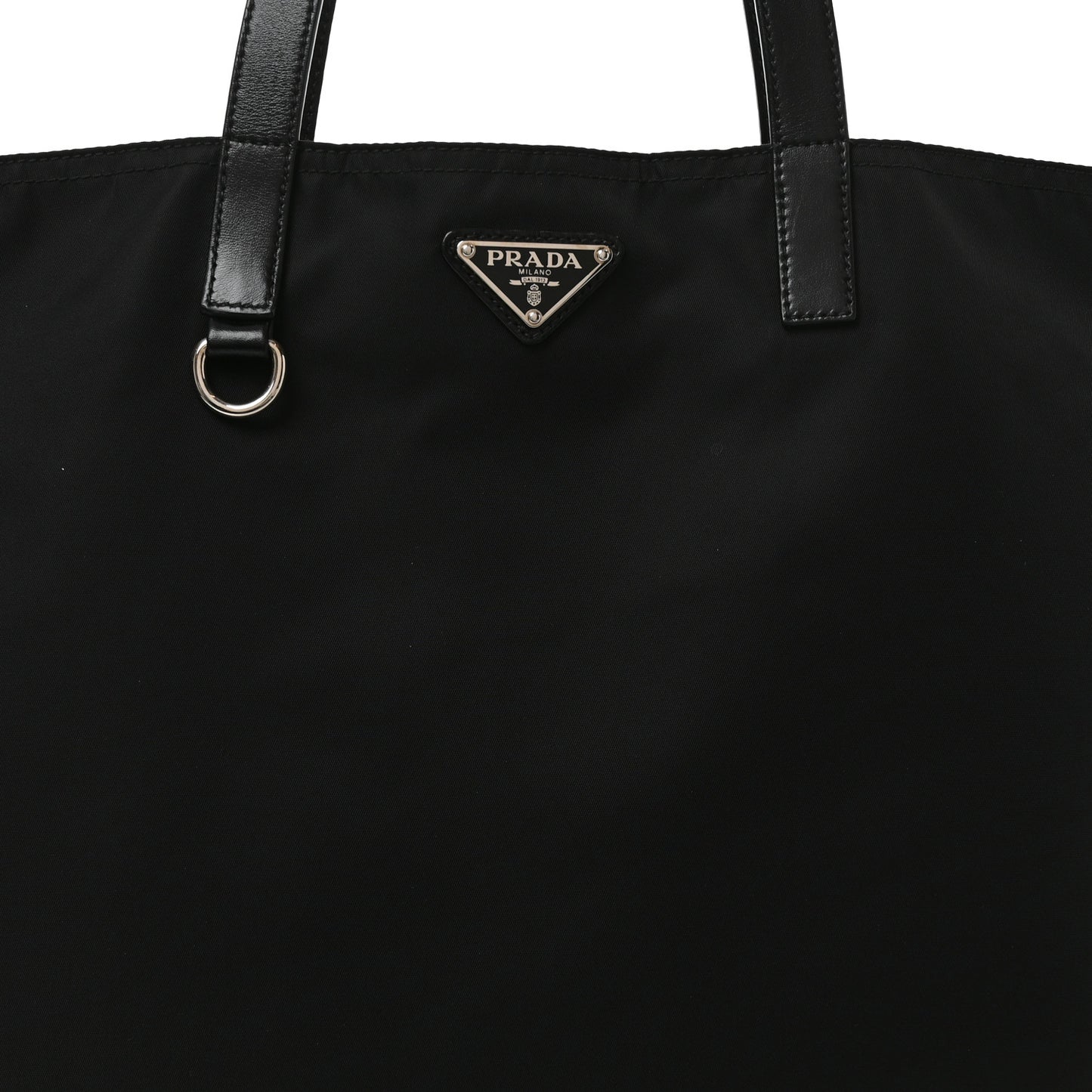 Tessuto Nylon Soft Calfskin Tote Black