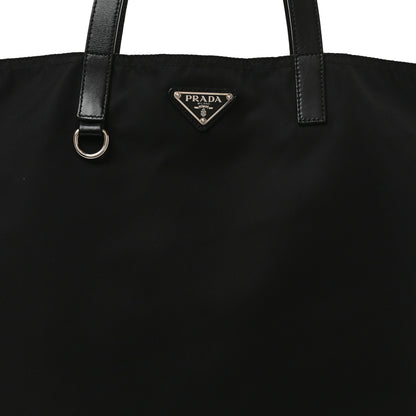 Prada Tessuto Nylon Soft Calfskin Tote Black 6 of 8