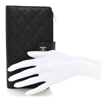 Chanel Caviar Quilted Long Zipped Wallet Black 2 of 9