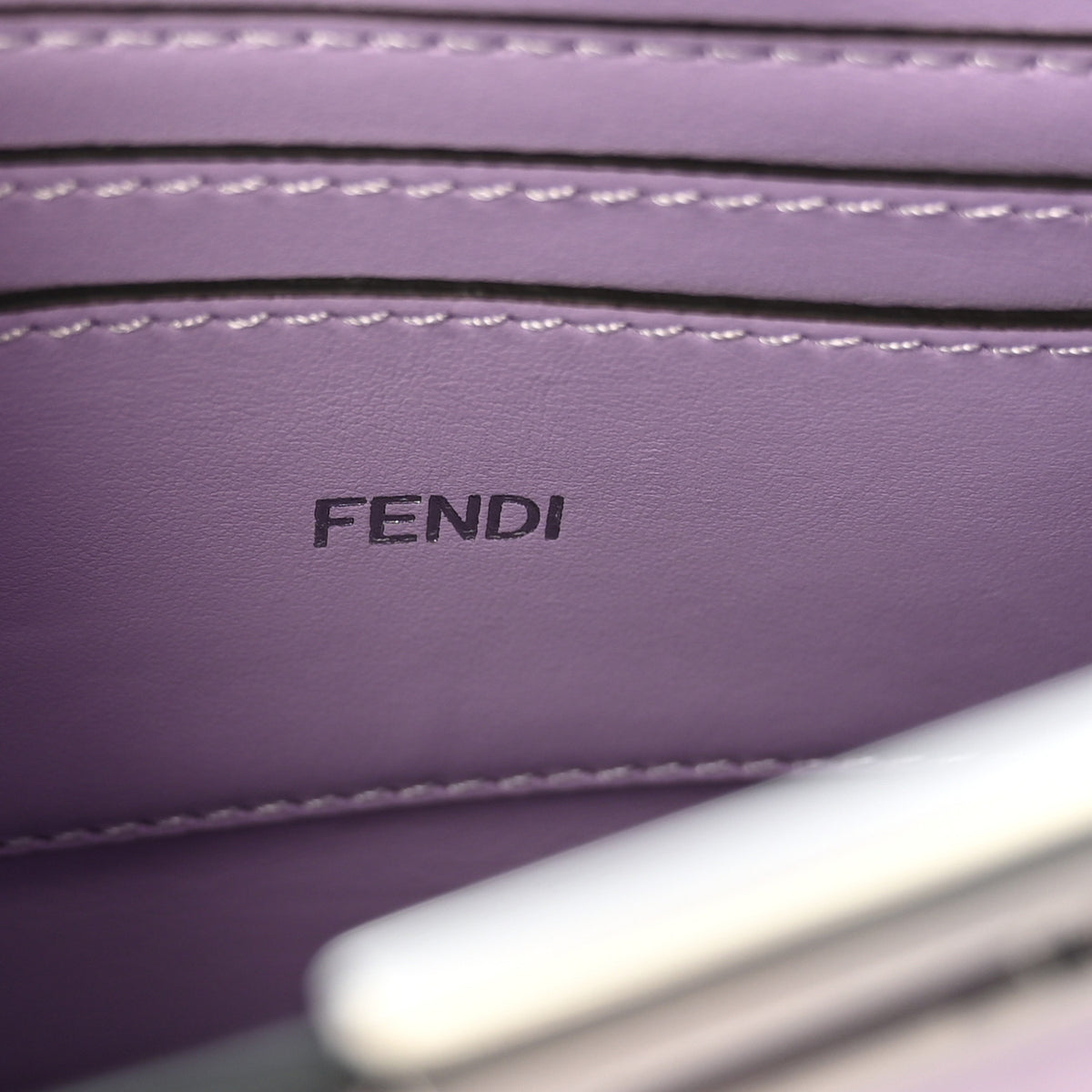 Fendi Calfskin Striped Texture FF Peekaboo I See U X Cross Satchel Violetta 7 of 10
