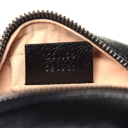 Gucci Azalea Calfskin Matelasse Heart Mini GG Marmont Round Shoulder Bag Black 7 of 10