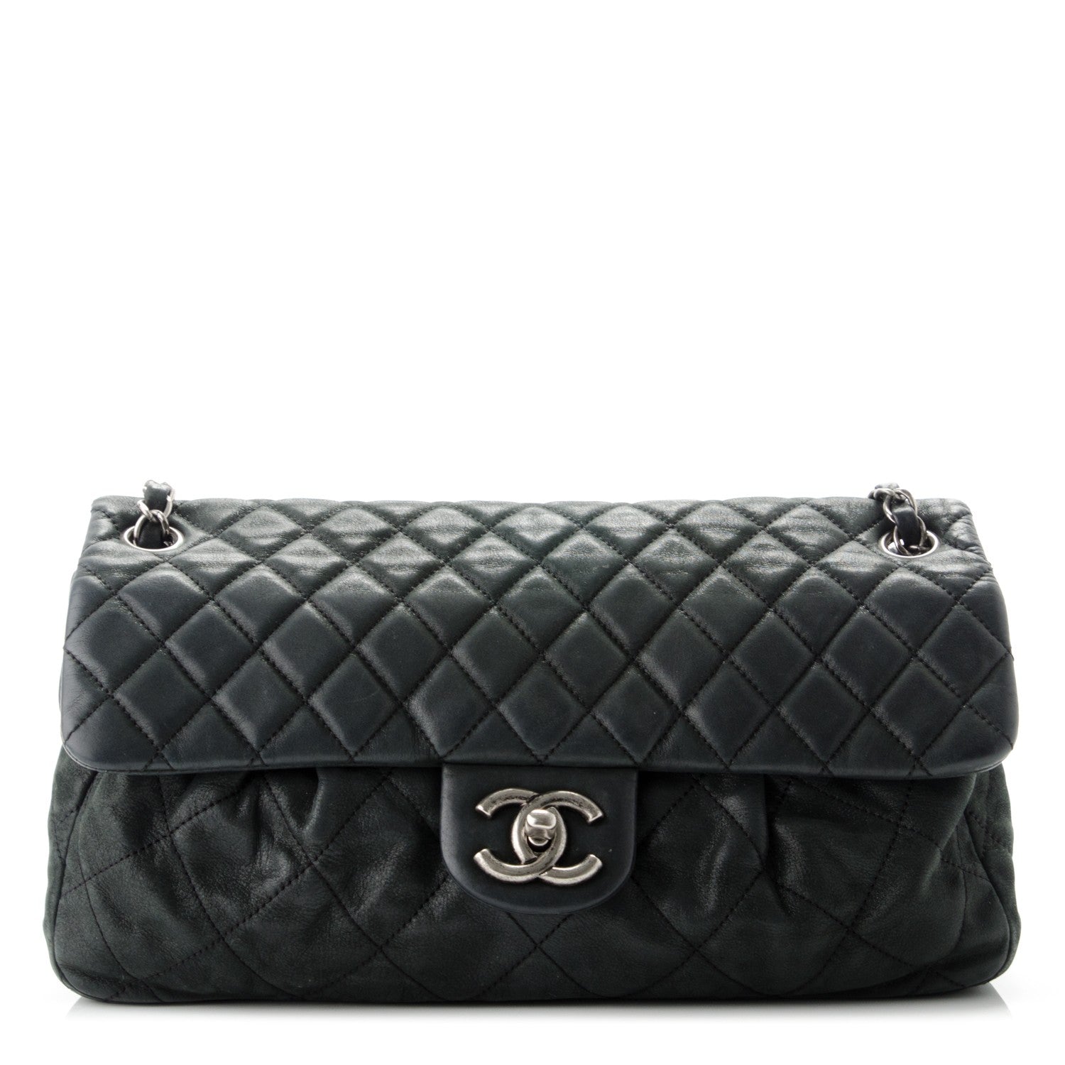 Chanel Iridescent Calfskin Large Chic Quilt Flap Black 1 of 8
