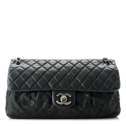 Chanel Iridescent Calfskin Large Chic Quilt Flap Black 1 of 8