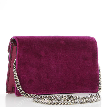 Gucci Velvet Super Mini Dionysus Shoulder Bag Fuchsia Violet Cyclamen 4 of 8