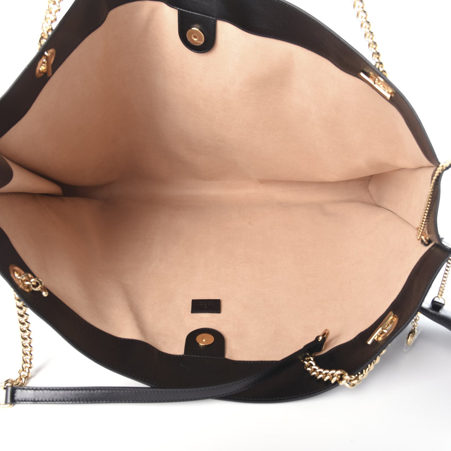Calfskin Maxi Rajah Chain Tote Black