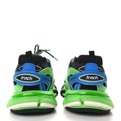 Balenciaga Mesh Nylon Metallic Fabric Womens Track Sneakers 40 Blue Green 5 of 8