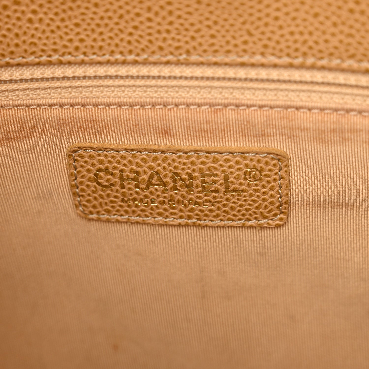 Chanel Caviar Quilted Petit Shopping Tote PST Dark Beige 6 of 19