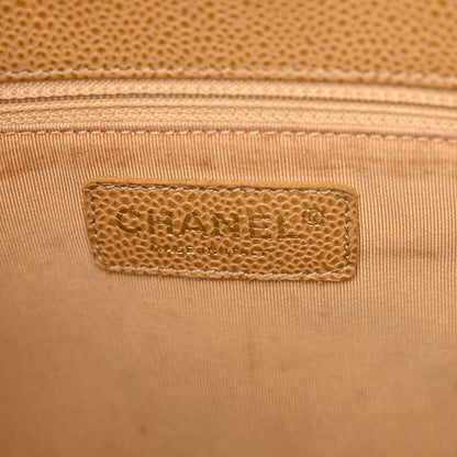 Chanel Caviar Quilted Petit Shopping Tote PST Dark Beige 6 of 19