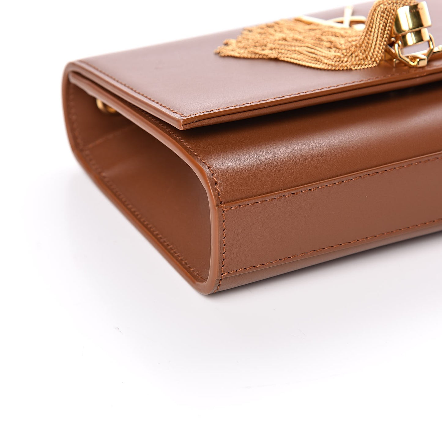 Calfskin Small Classic Monogram Kate Tassel Satchel Fauve