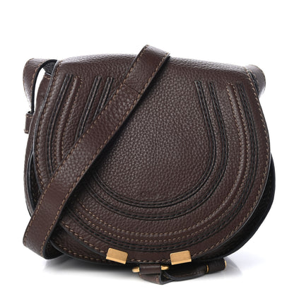 Chloe Calfskin Mini Marcie Round Crossbody Bag Coffee Shot 1 of 4