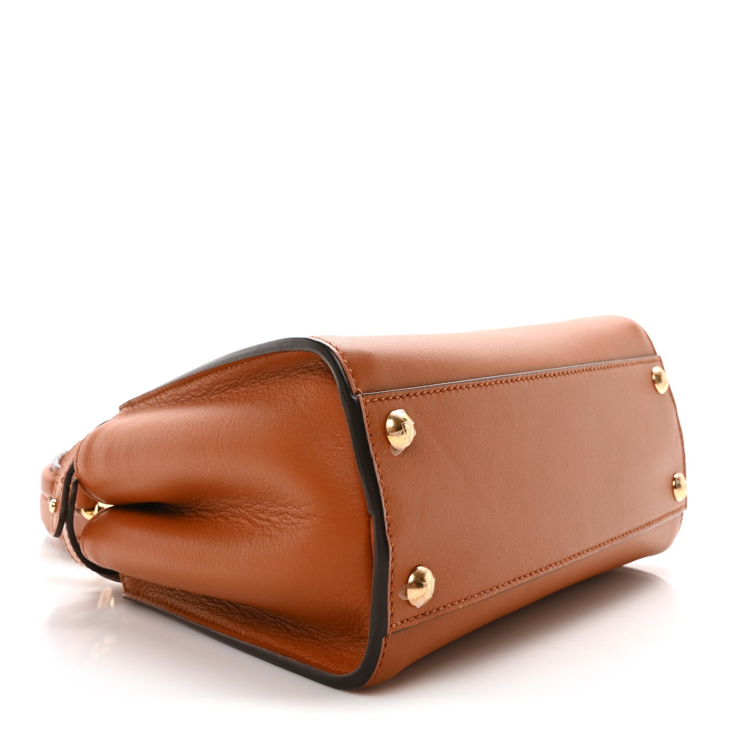 Vitello Seta Canvas FF Embroidered Mini Peekaboo Iconic Satchel Brandy Amazzonia