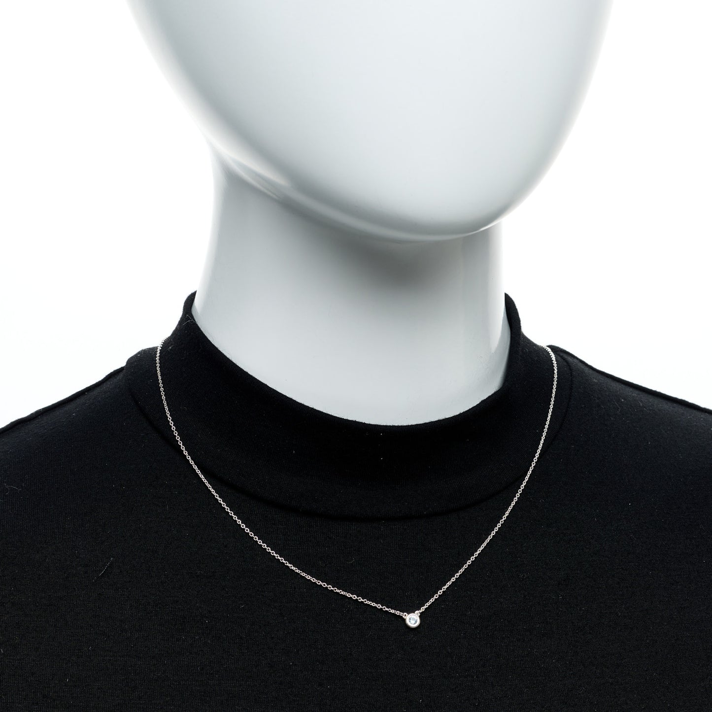Sterling Silver Aquamarine Elsa Peretti Color by the Yard Pendant Necklace