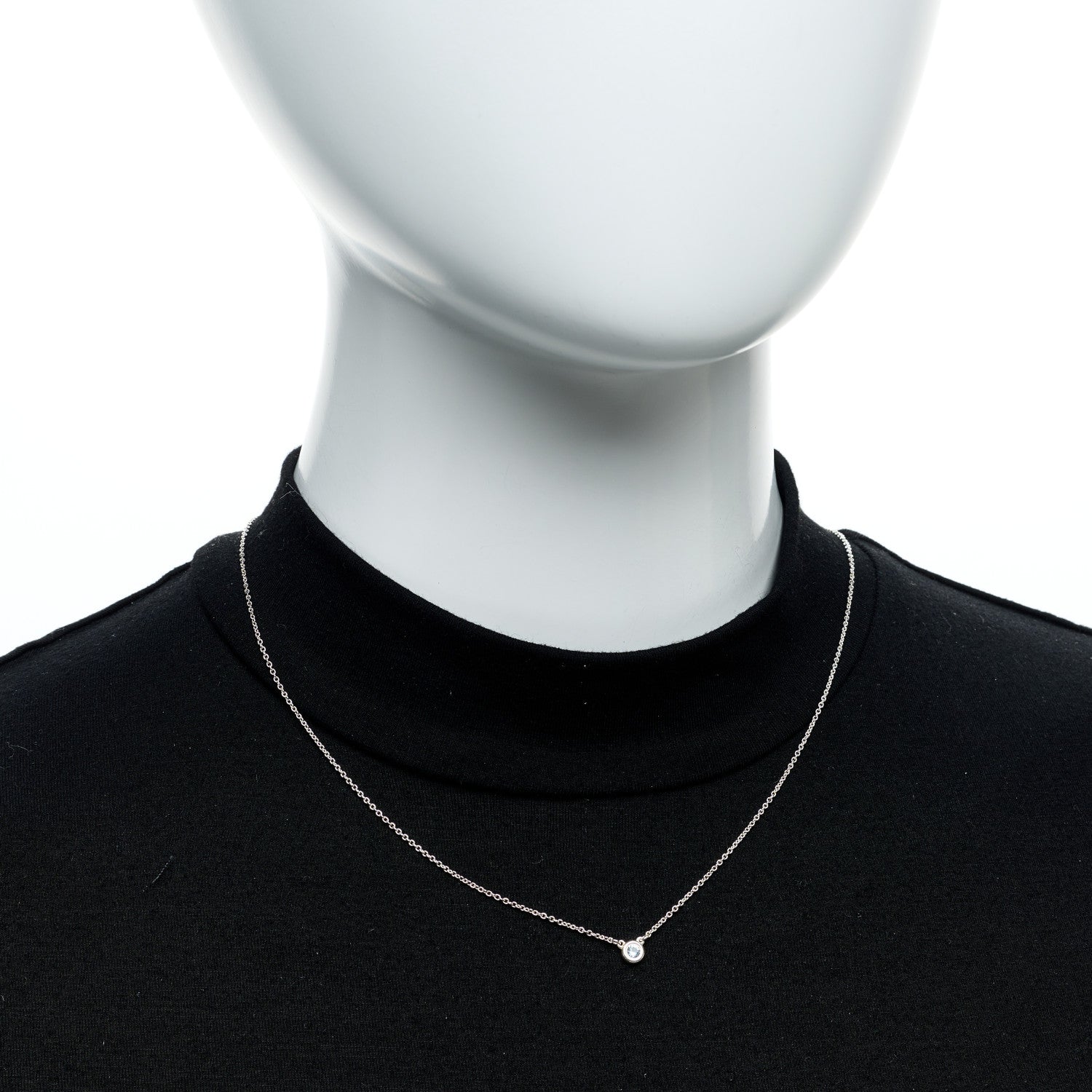 Tiffany Sterling Silver Aquamarine Elsa Peretti Color by the Yard Pendant Necklace 2 of 6
