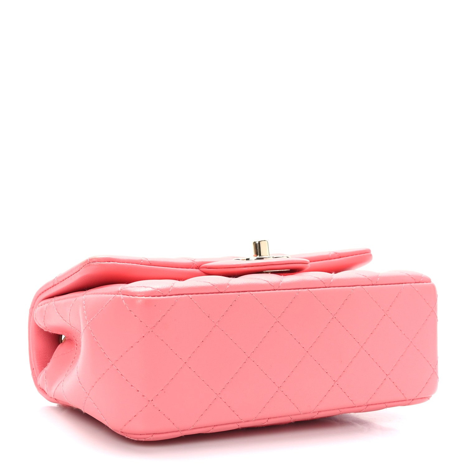 Chanel Lambskin Quilted Mini Rectangular Flap Pink 4 of 10