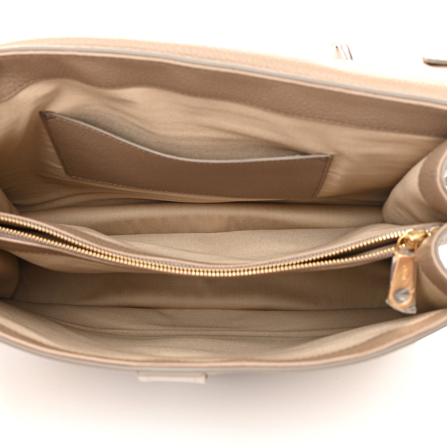 Grained Deerskin Shiny Calfskin Large Aby Day Shoulder Bag Motty Grey