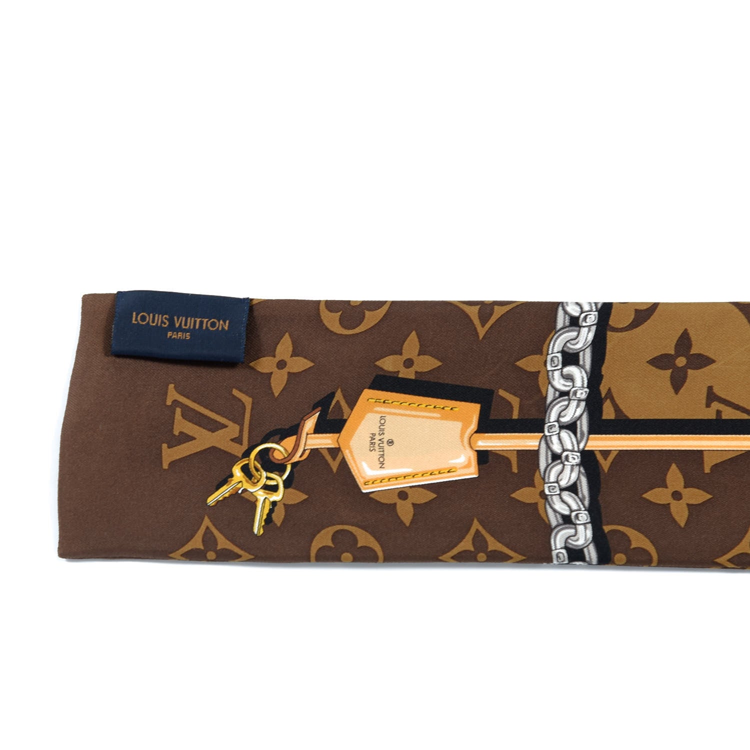 Louis Vuitton Silk Monogram Confidential Bandeau Brown 3 of 3