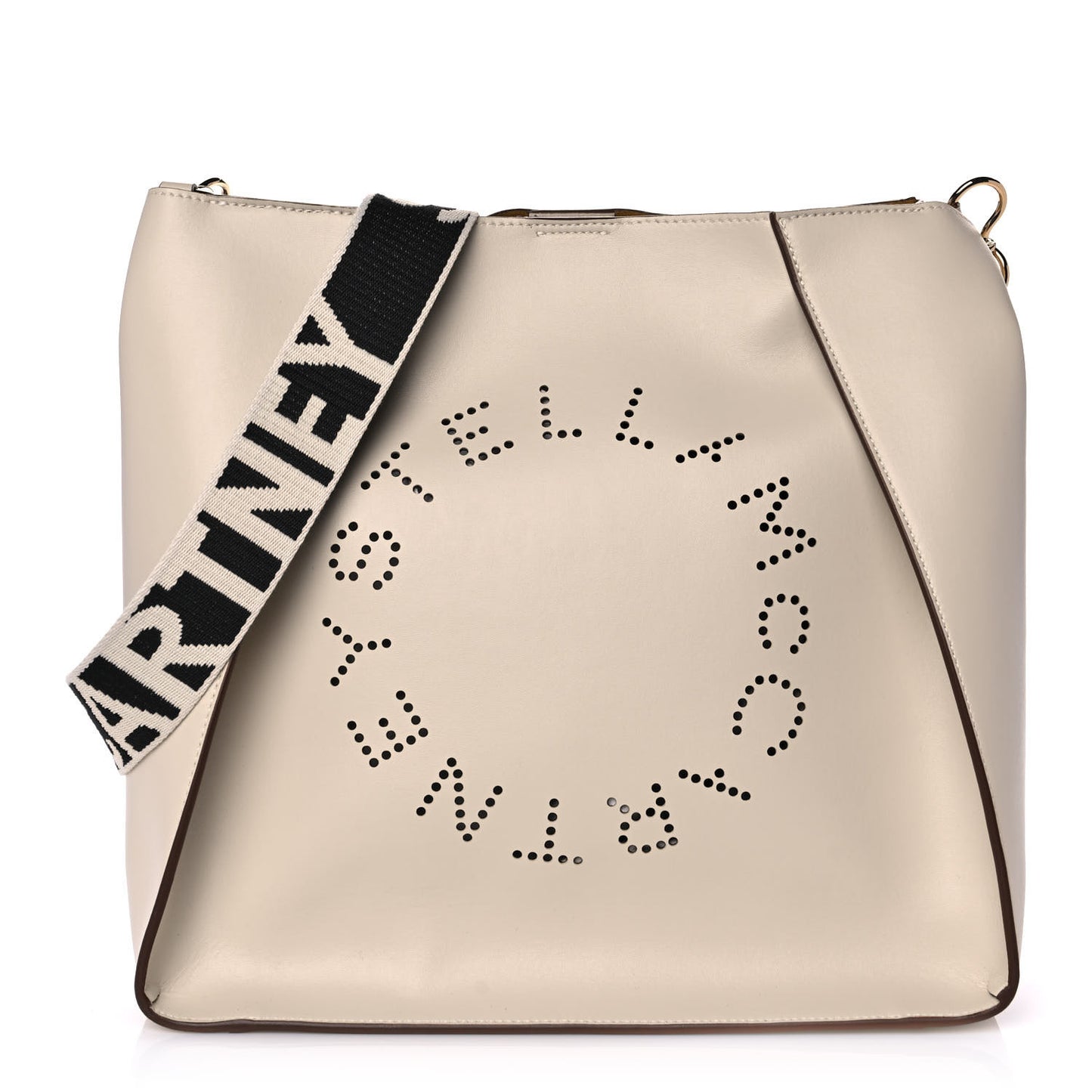 Eco Alter Nappa Perforated Logo Mini Crossbody White