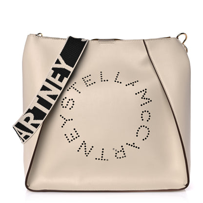 Stella McCartney Eco Alter Nappa Perforated Logo Mini Crossbody White 1 of 9