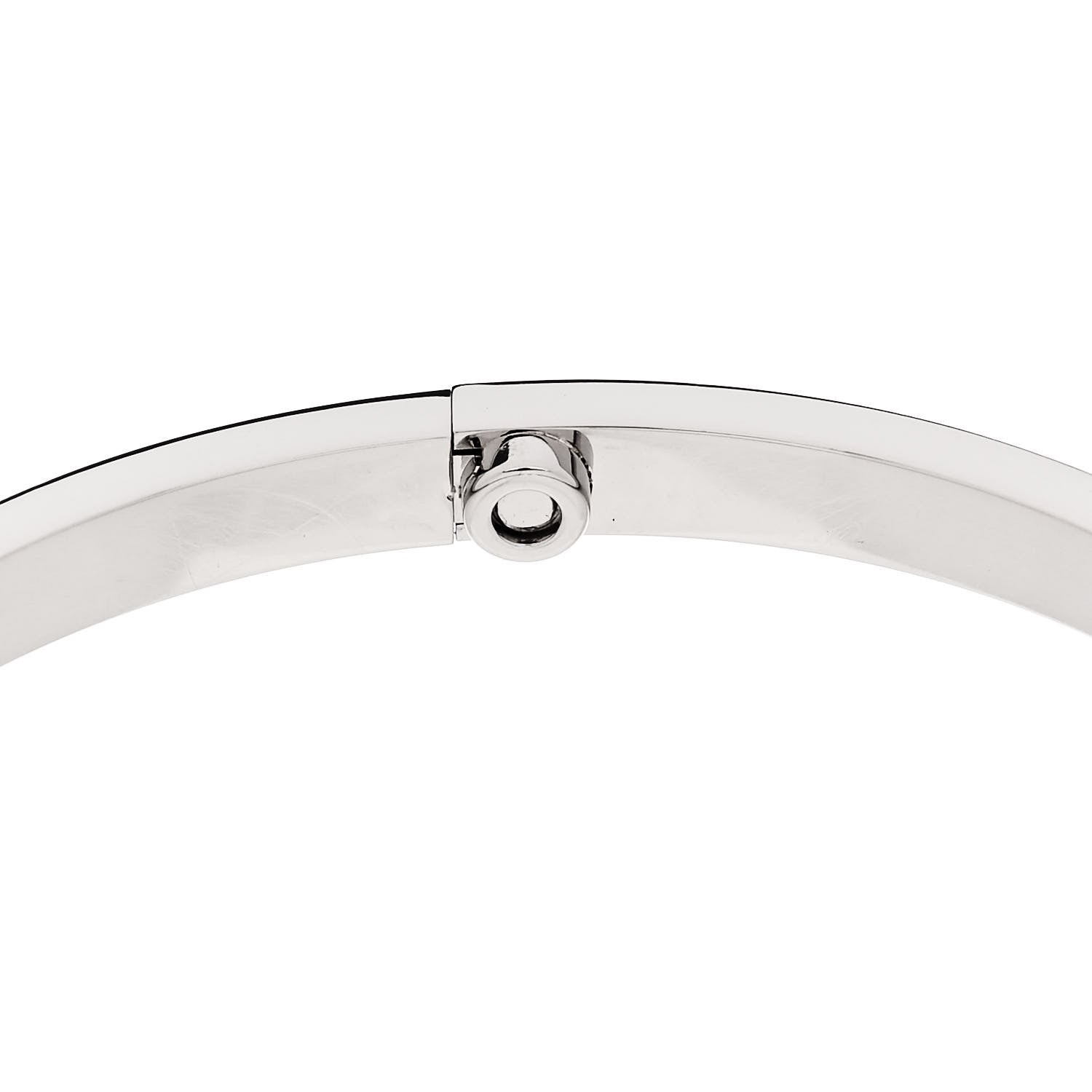 Cartier 18K White Gold Small LOVE Bracelet 17 7 of 8