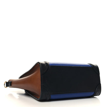 Celine Smooth Drummed Calfskin Nano Tri-Color Luggage Indigo 4 of 9