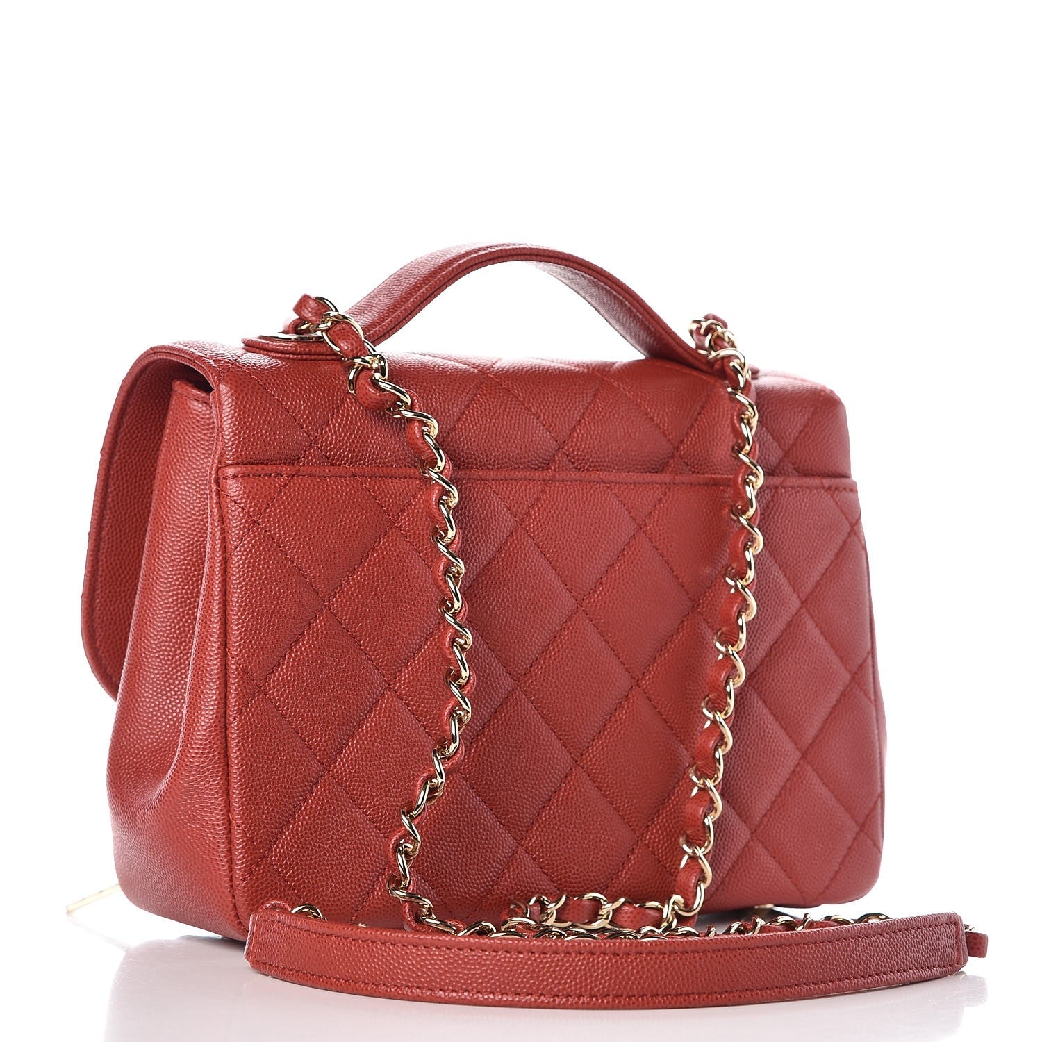 Chanel Caviar Quilted Medium Business Affinity Flap Dark Red 3 of 9