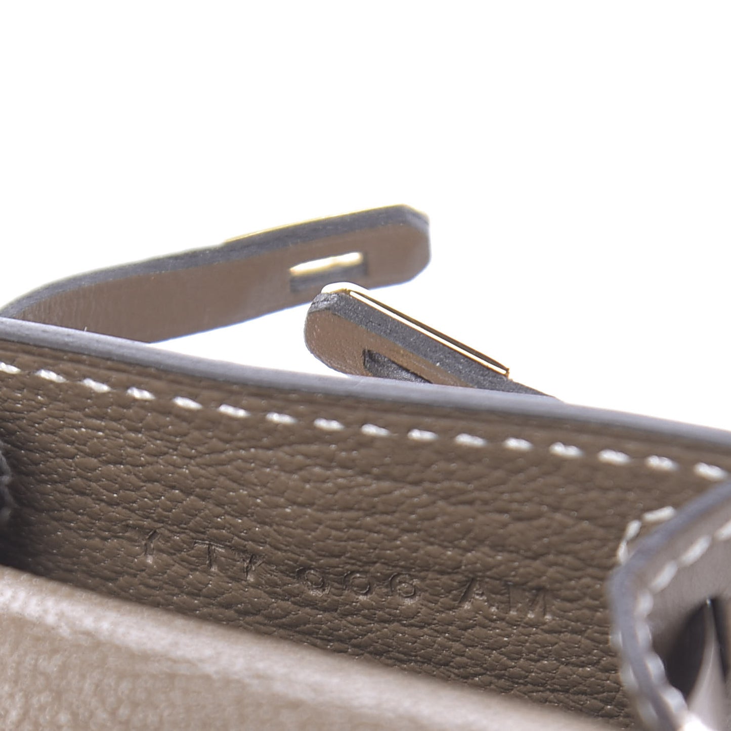 Tadelakt Mini Kelly Twilly Bag Charm Etoupe