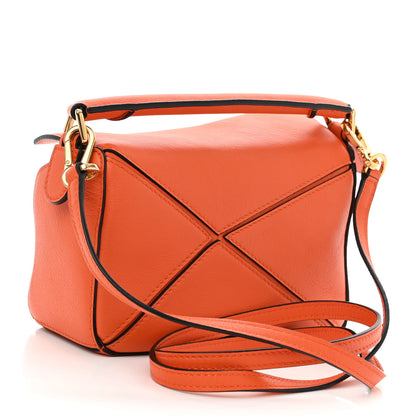 Loewe Calfskin Mini Puzzle Bag Orange 3 of 9
