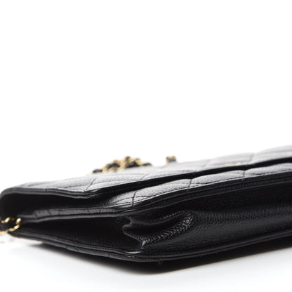 Chanel Caviar Quilted Wallet On Chain WOC Black 6 of 14