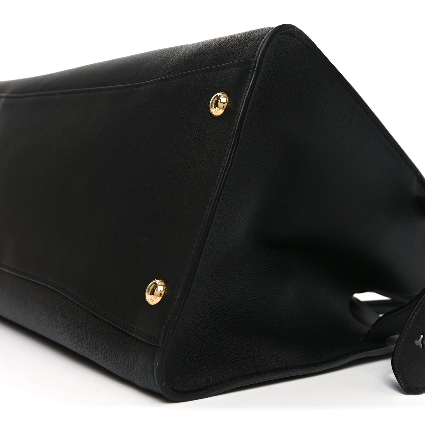 Soft Grain Calfskin Large Tote Bag Black