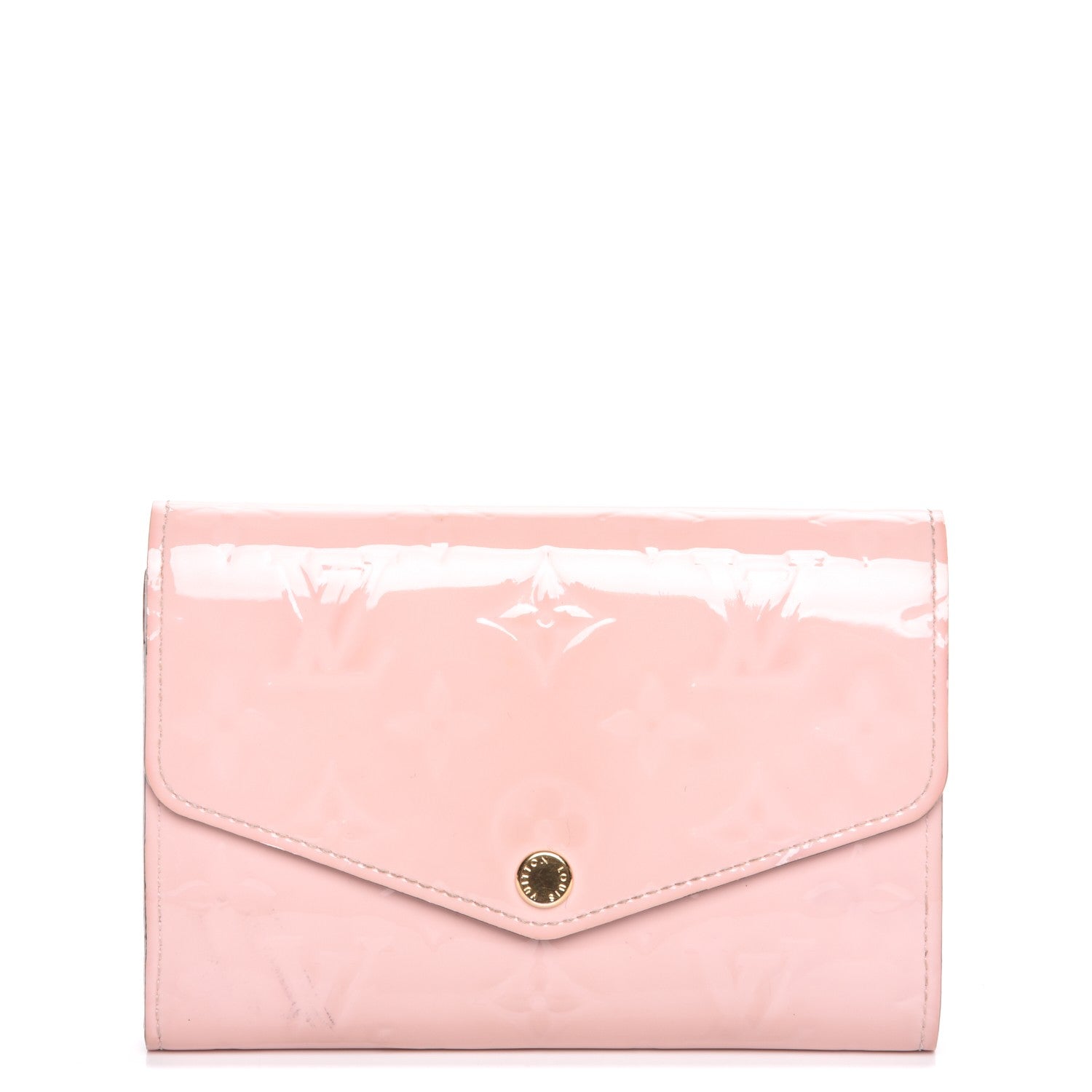 Louis Vuitton Vernis Sarah Compact Wallet Rose Ballerine 1 of 8