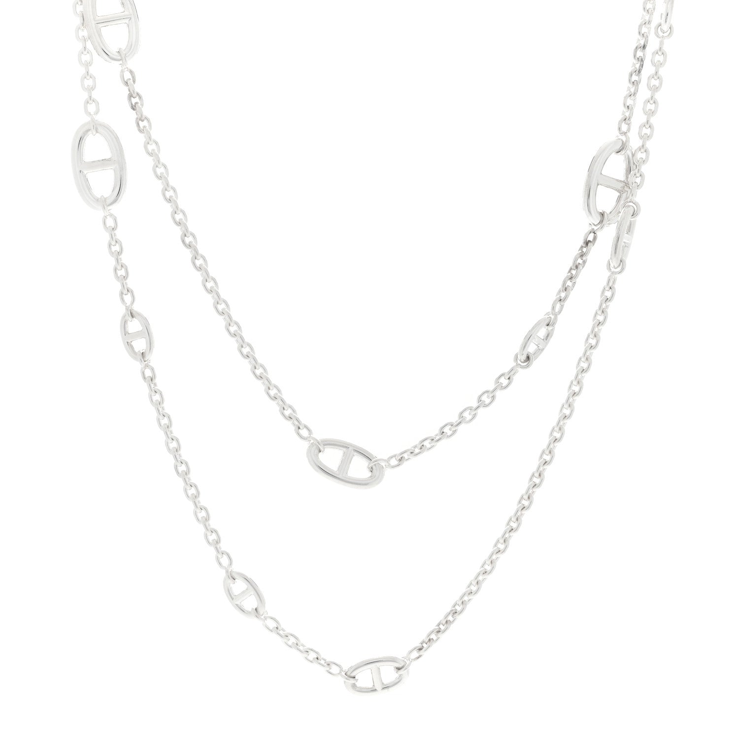 Hermes Sterling Silver Farandole Necklace 120 1 of 3