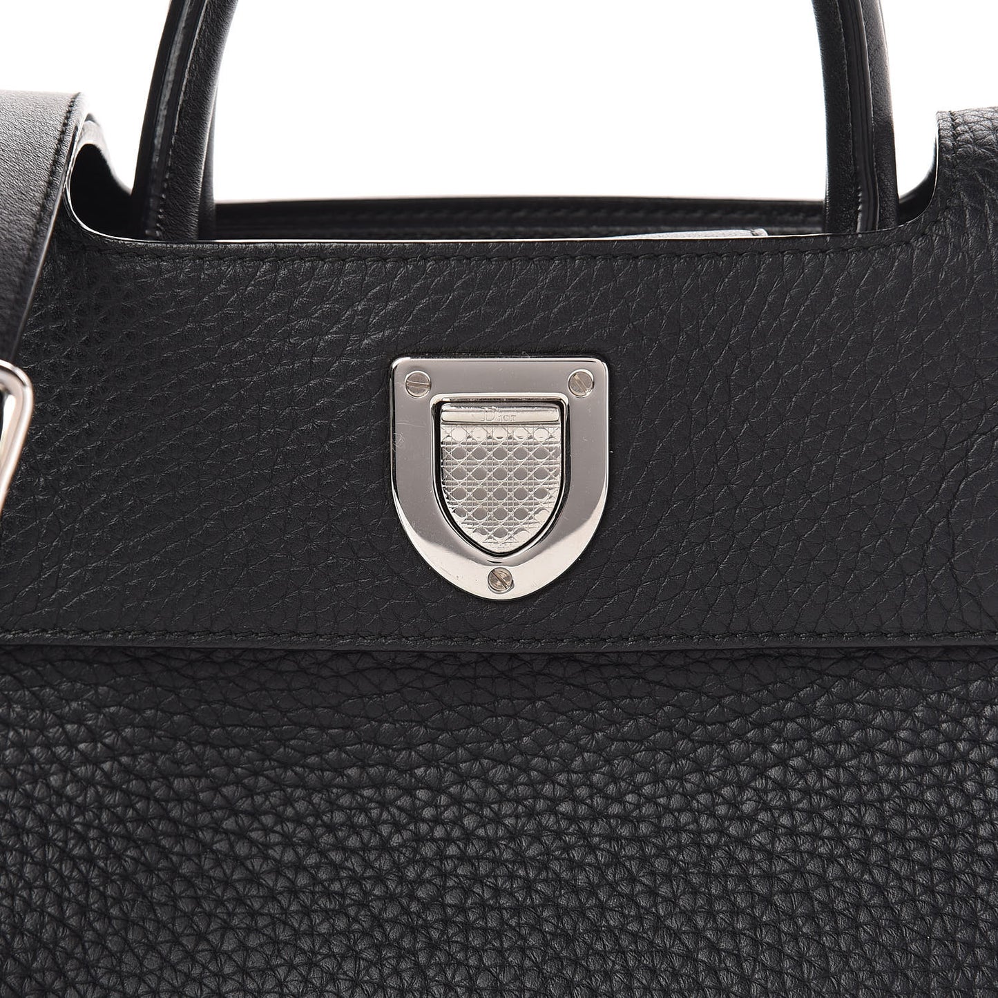 Grained Calfskin Mini Diorever Flap Black