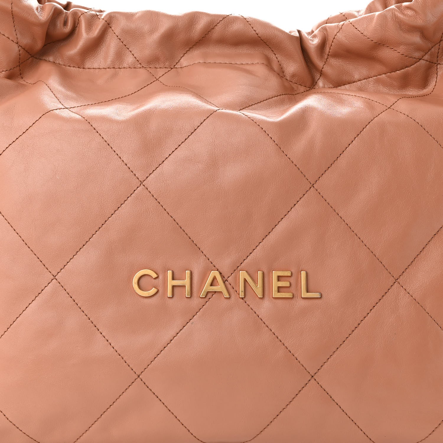 Chanel Shiny Calfskin Quilted Chanel 22 Camel 9 of 11