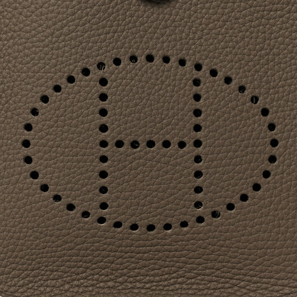 Hermes Taurillon Clemence Amazone Evelyne TPM Etoupe Bleu Indigo 8 of 12