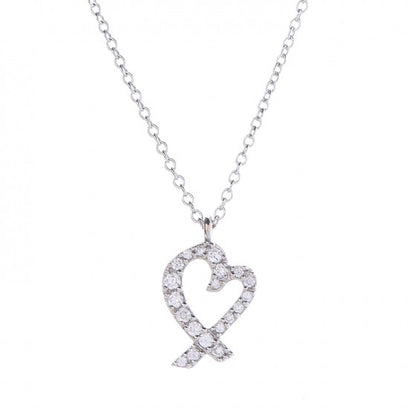 Tiffany 18K White Gold Diamond Mini Paloma Picasso Loving Heart Pendant Necklace 4 of 6