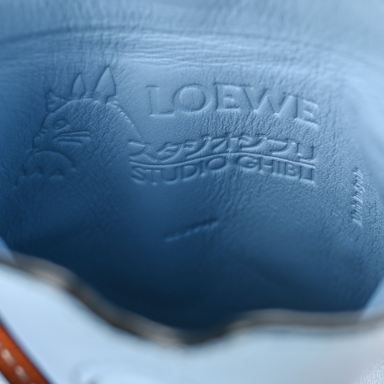 Loewe X MY NEIGHBOR TOTORO Calfskin Gate Pocket Blue Tan Multicolor 6 of 8