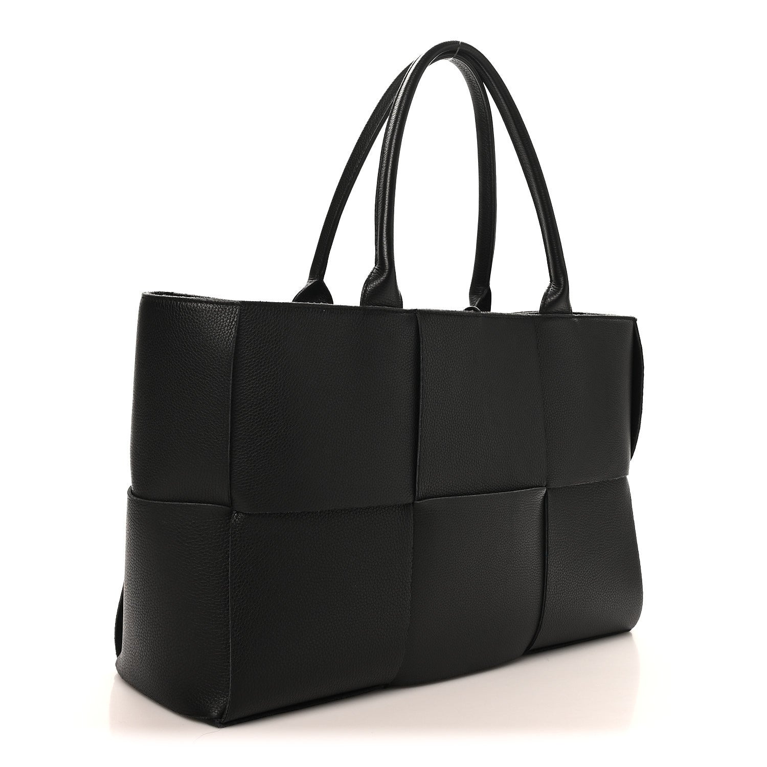 Bottega Veneta Grained Calfskin Maxi Intrecciato Medium Arco Tote Black 4 of 10