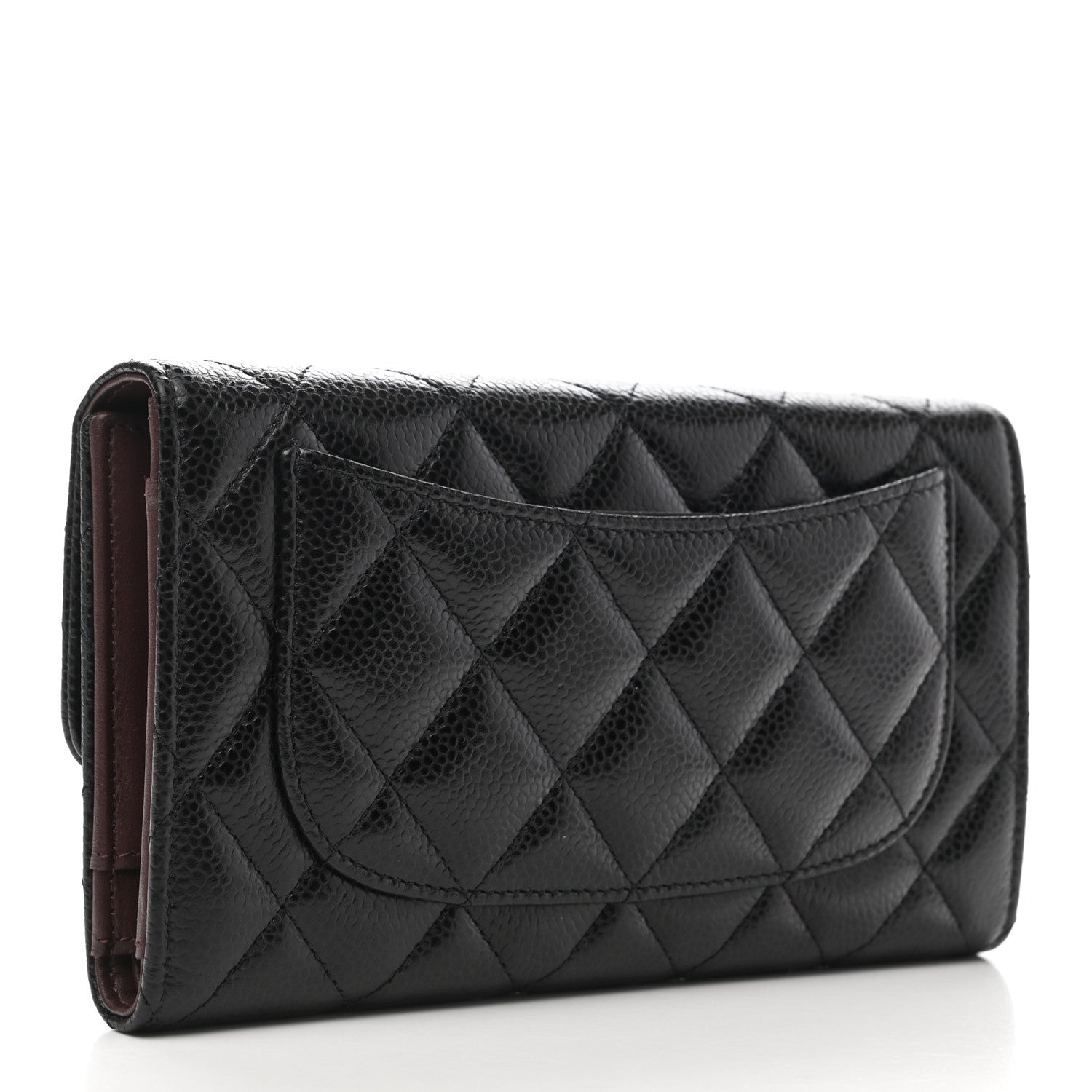 Chanel Caviar Quilted Large Flap Wallet Black 3 of 9