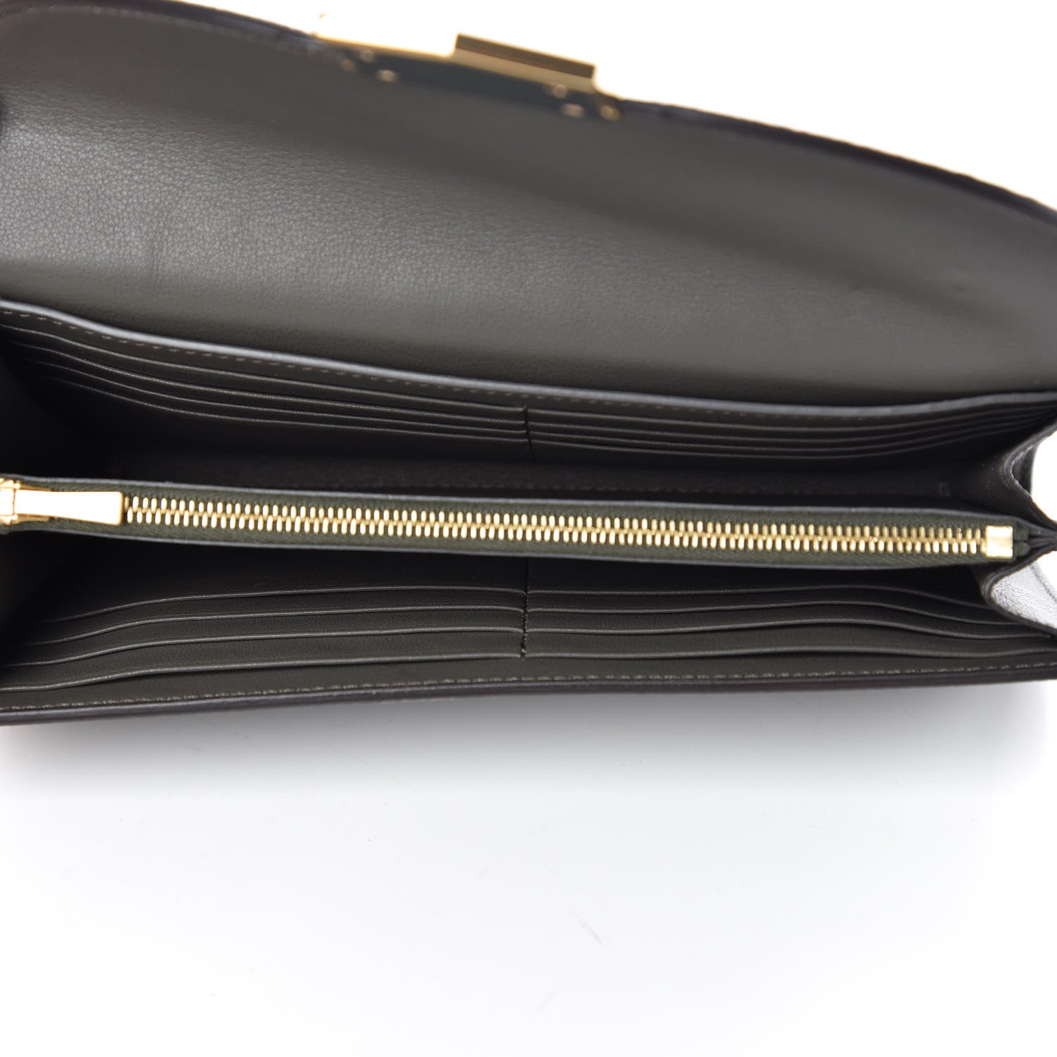 Celine Grained Calfskin Large Trotteur Multifunction Flap Wallet Grey 5 of 8