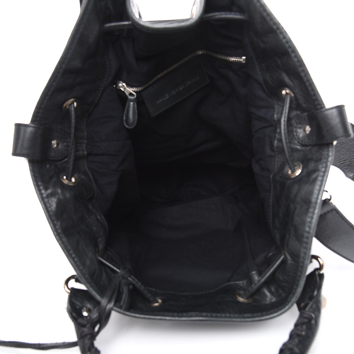 Agneau Giant 21 Silver Hardware Pompon Black