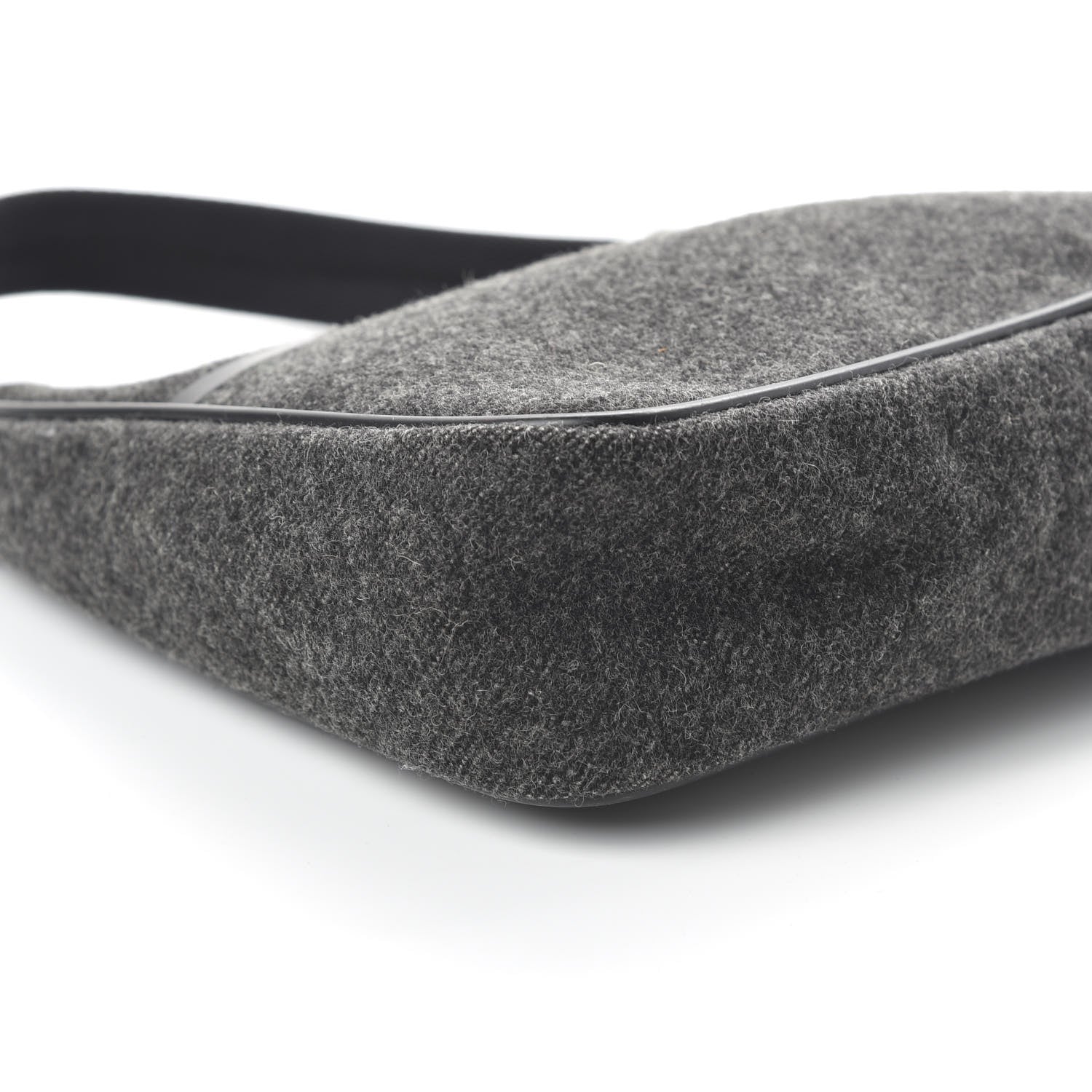 Prada Wool Sport Shoulder Bag Dark Grey 6 of 10
