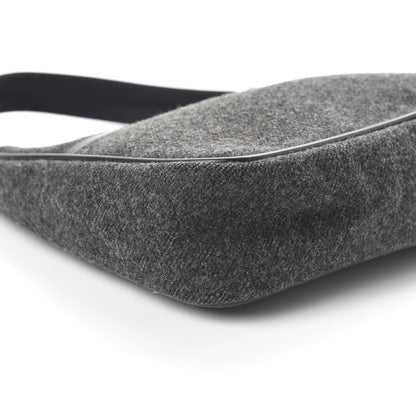 Prada Wool Sport Shoulder Bag Dark Grey 6 of 10