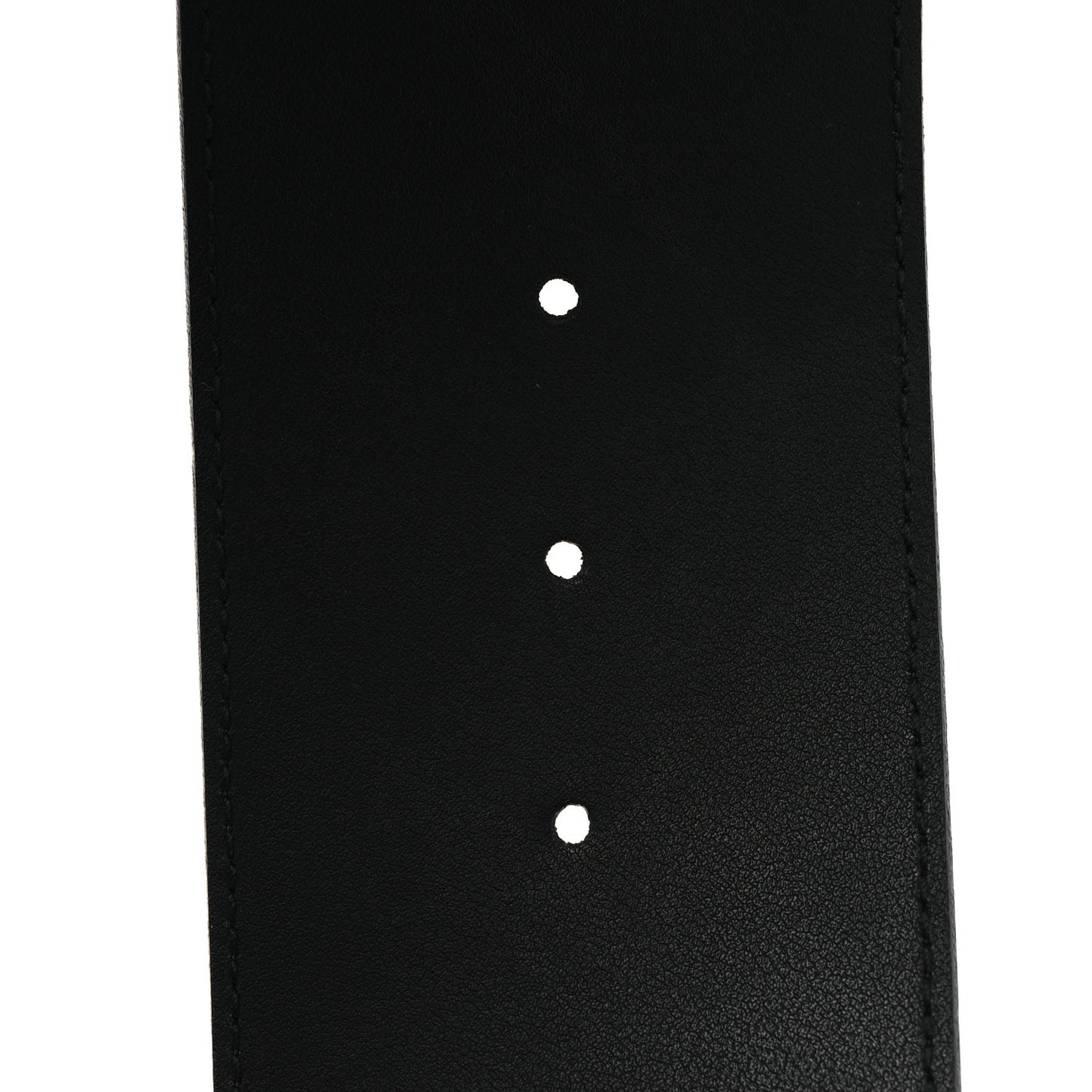 Moon Calfskin Pearl Double G 70mm Belt 85 34 Black Cream