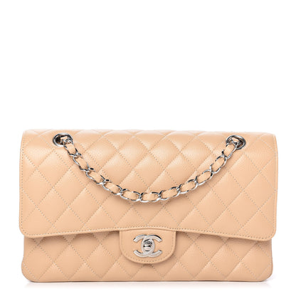Chanel Caviar Quilted Medium Double Flap Beige 1 of 11
