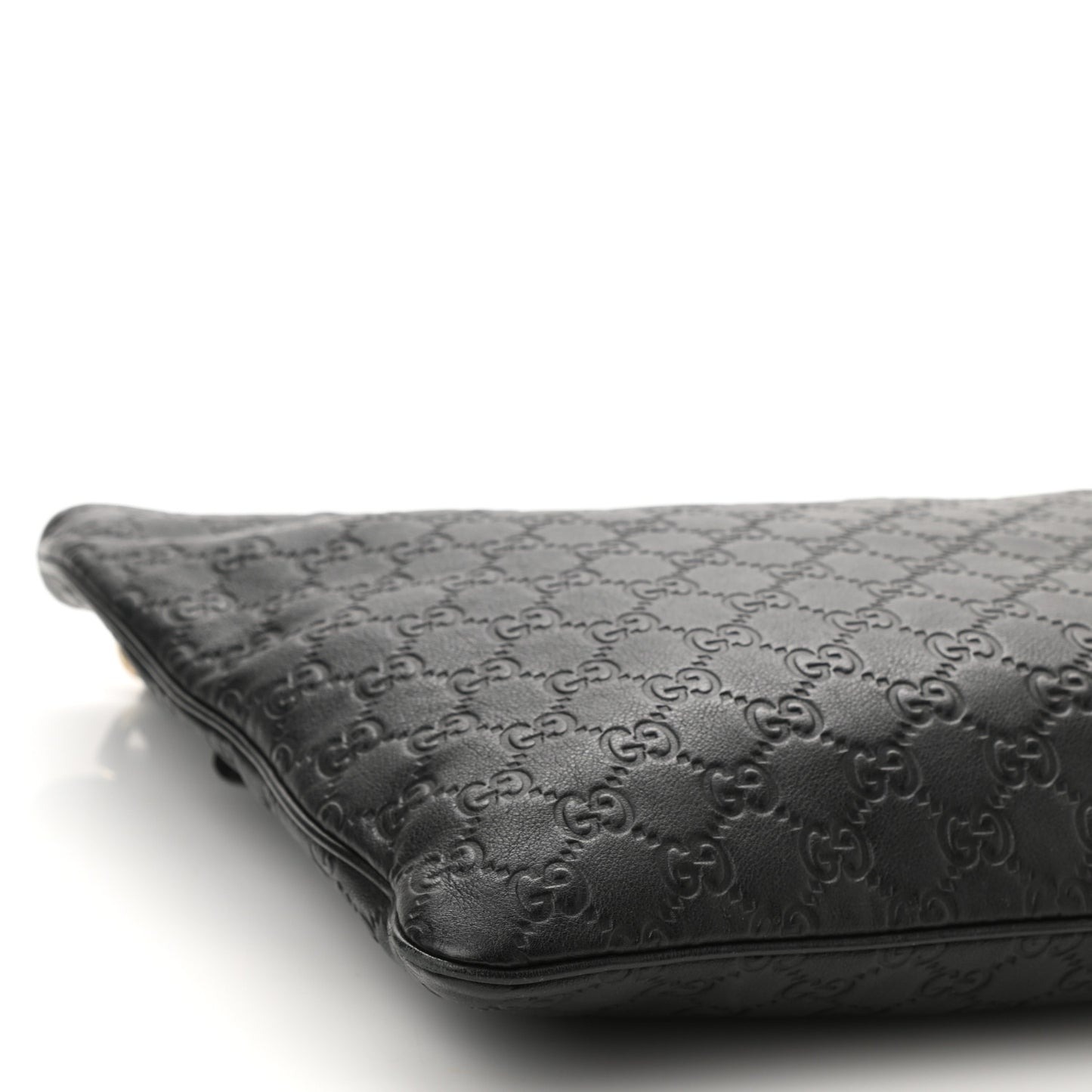 Guccissima Medium Flat Messenger Bag Black