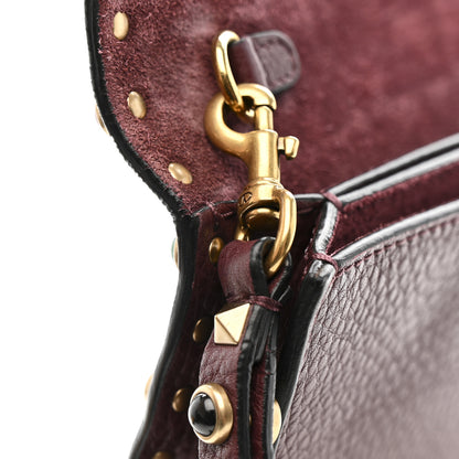 Valentino Garavani Pebbled Calfskin Rockstud Rolling Wristlet Clutch  Rubin 13 of 13